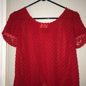 Red Sheer Top